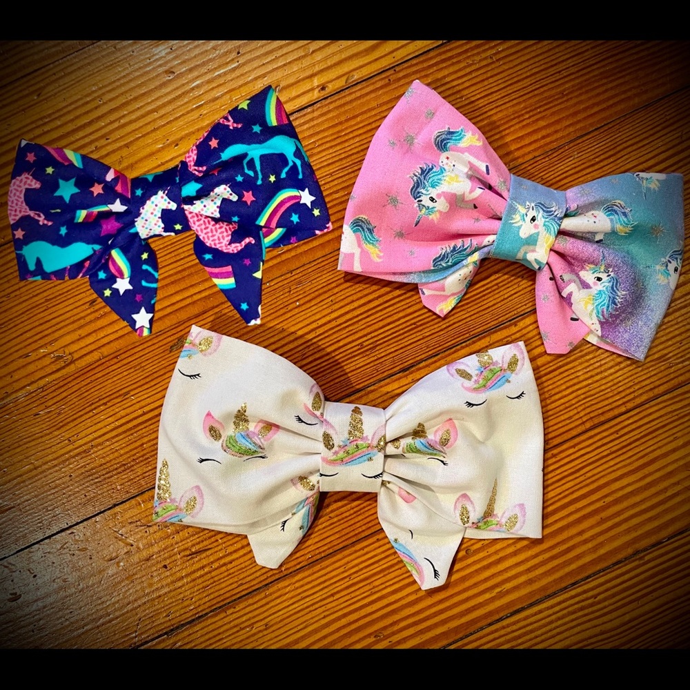 Girls Unicorn Hair Bow